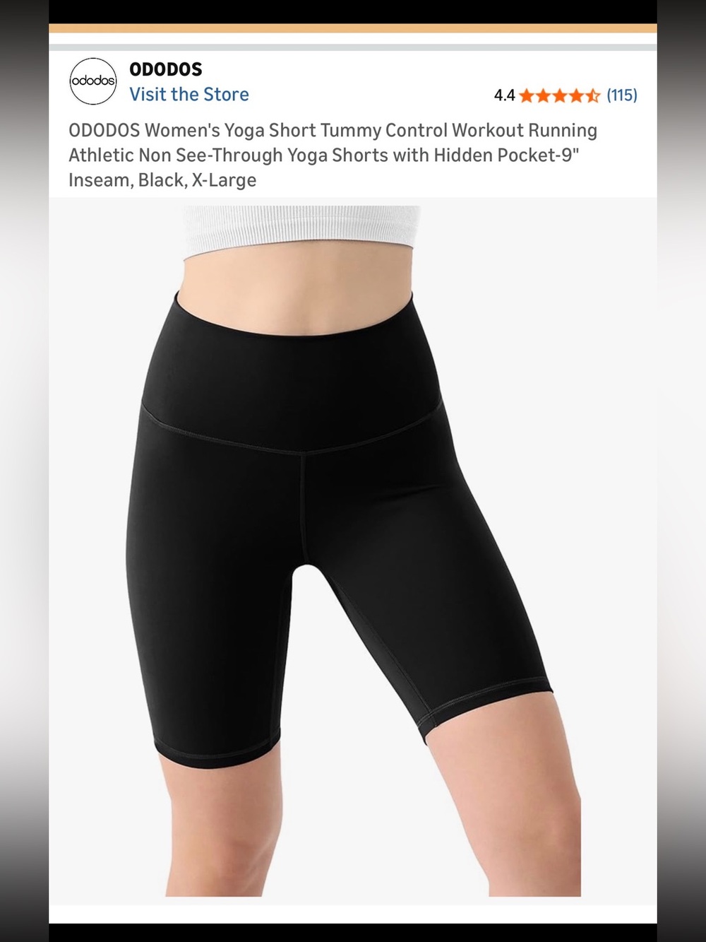 Women's High-Waist Navy Blue Yoga Shorts with Tummy Control in Navy